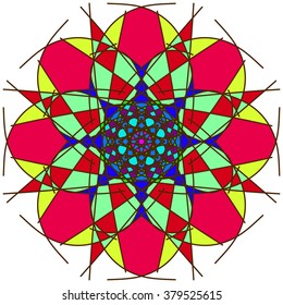 abstract pattern star mandala icon.