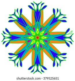 abstract pattern star mandala icon.