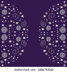 Abstract pattern with stars and balls