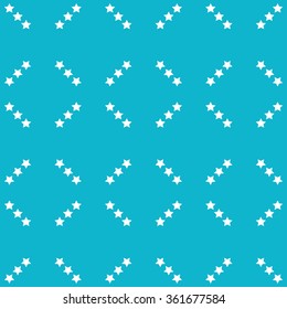 Abstract pattern with stars in blue tones 