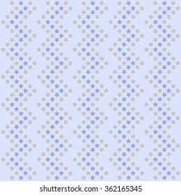 Abstract  pattern with stars in blue tones