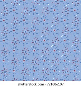 Abstract pattern with stars, fireworks, textile, decor, paper