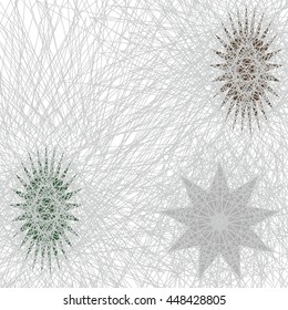 Abstract pattern with stars  on a isolated background