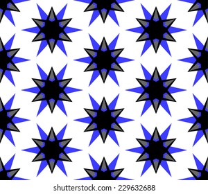 abstract pattern stars snowflakes vector background