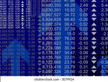 Abstract pattern with stock market financial figures