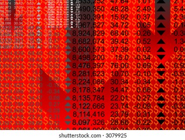 Abstract pattern with stock market financial figures
