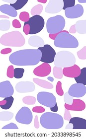 Patrón abstracto de las piedras. Bonitos colores. Simple ilustración vectorial plana aislada en fondo blanco. Elemento de diseño.