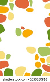 Abstraktes Muster aus Steinen. Schöne Farben. Einfache, flache Vektorgrafik einzeln auf weißem Hintergrund. Design-Element.