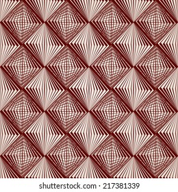 Abstract pattern of straight lines in brown colour from squares