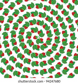 Abstract pattern of strawberries
