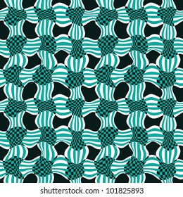 Abstract pattern with striped ribbon