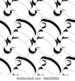 Abstract pattern of stripes, spiral, seamless vector background.