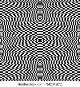 Abstract pattern with strong distortion effect. (Repeatable.) Vector art.