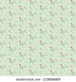 Abstract pattern in the style of 50s, 60s, gobs. Floral textile.