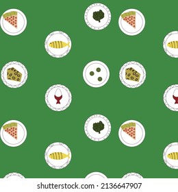 Abstract pattern in the style of the 60s. Factory textiles.