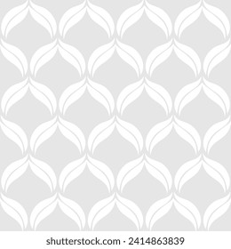 Patrón abstracto en el estilo barroco. Un fondo vectorial sin fisuras. Ornamento Damasco floral gris y blanco.