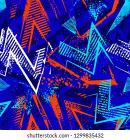 abstract pattern in the style of graffiti with colorful shapes for young people