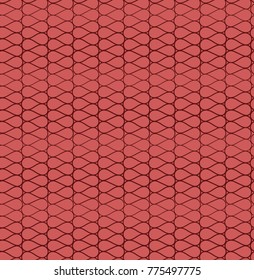 An abstract pattern in the style of a snake skin of red hues. The color shades are red. Graphic modern drawing.