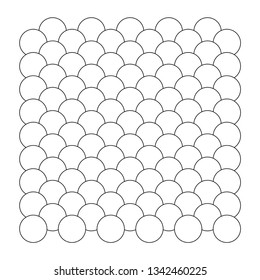 Abstract pattern superimposed white circles. Vector illustration