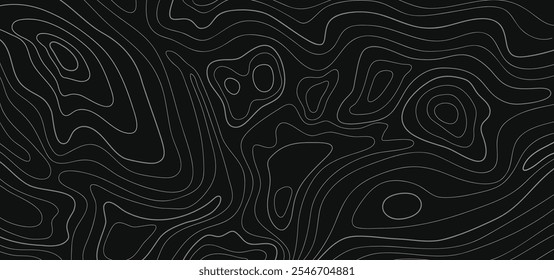  Patrón abstracto con remolinos. Vista panorámica de líneas de curva de onda multicolor de degradado. Fondo de contorno de mapa de topografía de línea. Mapa de contorno topográfico Diseño gráfico de movimiento tecnológico abstracto.