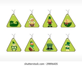 abstract pattern tags set for patrick's day