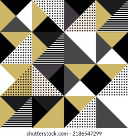 Abstract pattern template flat geometrical triangles decor. Vector Illustration.