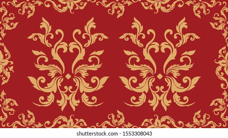 Abstract pattern, template for wallpaper leaf floral.
