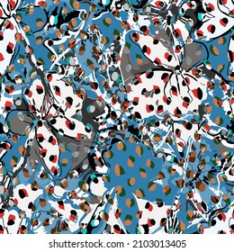 abstract pattern. Textile pattern, geometric and  flower  print pattern for textile design and fabrics.
