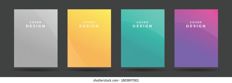 
Abstract pattern texture book brochure poster cover gradient template vector set. Modern abstract covers set, minimal annual report covers design. Colorful geometric background, vector illustration