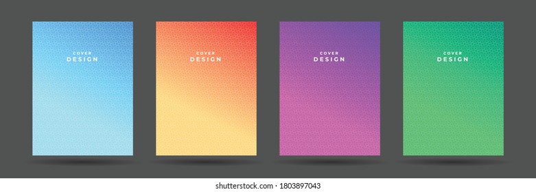 
Abstract pattern texture book brochure poster cover gradient template vector set. Modern abstract covers set, minimal annual report covers design. Colorful geometric background, vector illustration