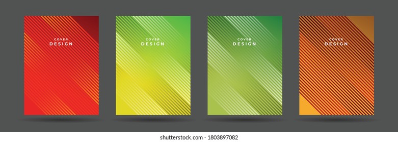 
Abstract pattern texture book brochure poster cover gradient template vector set. Modern abstract covers set, minimal annual report covers design. Colorful geometric background, vector illustration