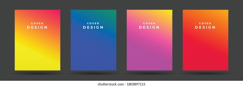 
Abstract pattern texture book brochure poster cover gradient template vector set. Modern abstract covers set, minimal annual report covers design. Colorful geometric background, vector illustration