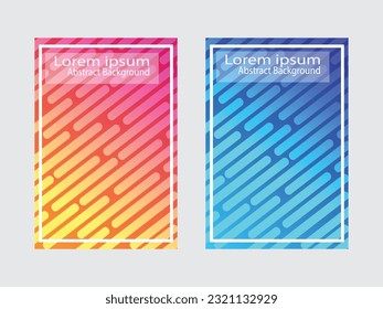 Abstract pattern texture book brochure poster cover gradient backdrop template illustration of a set of banners
