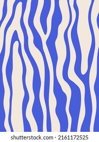 Abstract pattern texture with contrast spots. Creative distorted background. Decorative curved lines blue and white design. wavy liquid stripes. Vector illustration. Design element for prints, banners