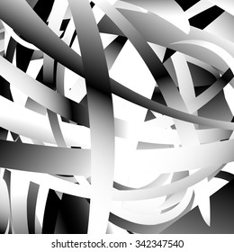 Abstract pattern, texture with curved scattered shapes