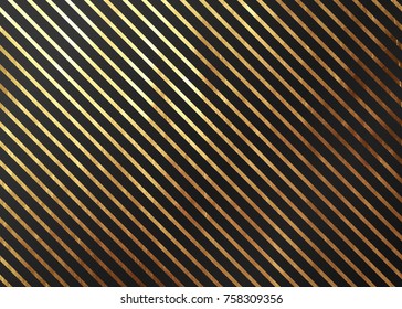 Abstract pattern texture gold stripes. Vector golden and black background.