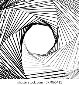 Abstract pattern, texture with rotating hexagonal shapes