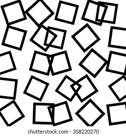 Abstract pattern, texture with scattered, random squares. Vector.