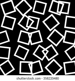 Abstract pattern, texture with scattered, random squares. Vector.