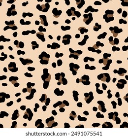 Abstract pattern. Texture of the skin of a leopard, cheetah. Seamless vector pattern