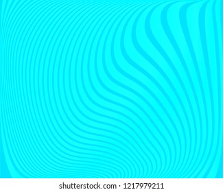 Abstract pattern. Texture with twisted, wavy, curves lines. Optical art background. Wave design blue color. Digital image with a psychedelic stripes. Vector illustration  