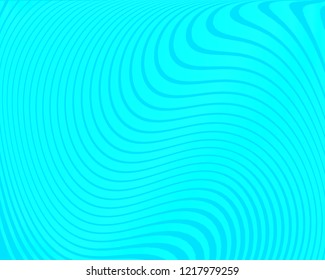 Abstract pattern. Texture with twisted, wavy, curves lines. Optical art background. Wave design blue color. Digital image with a psychedelic stripes. Vector illustration  