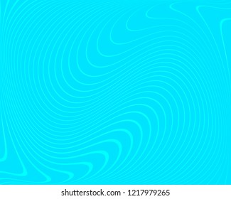 Abstract pattern. Texture with twisted, wavy, curves lines. Optical art background. Wave design blue color. Digital image with a psychedelic stripes. Vector illustration  