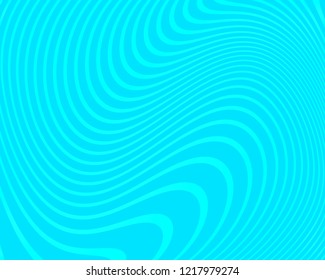 Abstract pattern. Texture with twisted, wavy, curves lines. Optical art background. Wave design blue color. Digital image with a psychedelic stripes. Vector illustration  