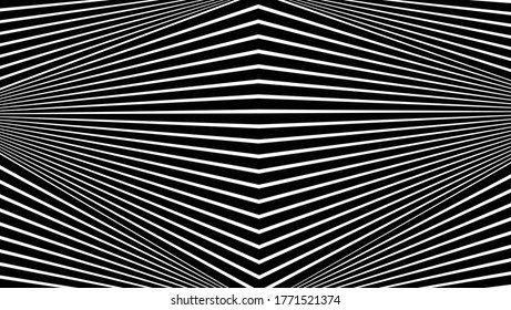 Abstract pattern. Texture with wavy, billowy lines. Optical art background. Wave design black and white. Digital image with a psychedelic stripes. Vector illustration