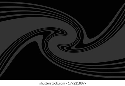  Abstract pattern. Texture with wavy, billowy lines. Optical art background. Wave design black and white. Digital image with a psychedelic stripes. Vector illustration