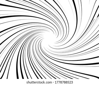 Abstract pattern. Texture with wavy, billowy lines. Optical art background. Wave design black and white. Digital image with a psychedelic stripes. Vector illustration