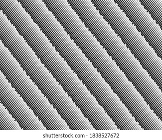 Abstract pattern. Texture with wavy, billowy lines. Optical art background. Wave design black and white. Digital image with a psychedelic stripes. Vector illustration