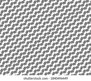  Patrón abstracto. Textura con líneas onduladas y onduladas. Fondo de arte óptico. Diseño ondulado en blanco y negro. Imagen digital con franjas psicodélicas. Ilustración del vector