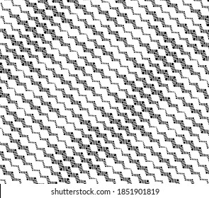  Abstract pattern. Texture with wavy, billowy lines. Optical art background. Wave design black and white. Digital image with a psychedelic stripes. Vector illustration